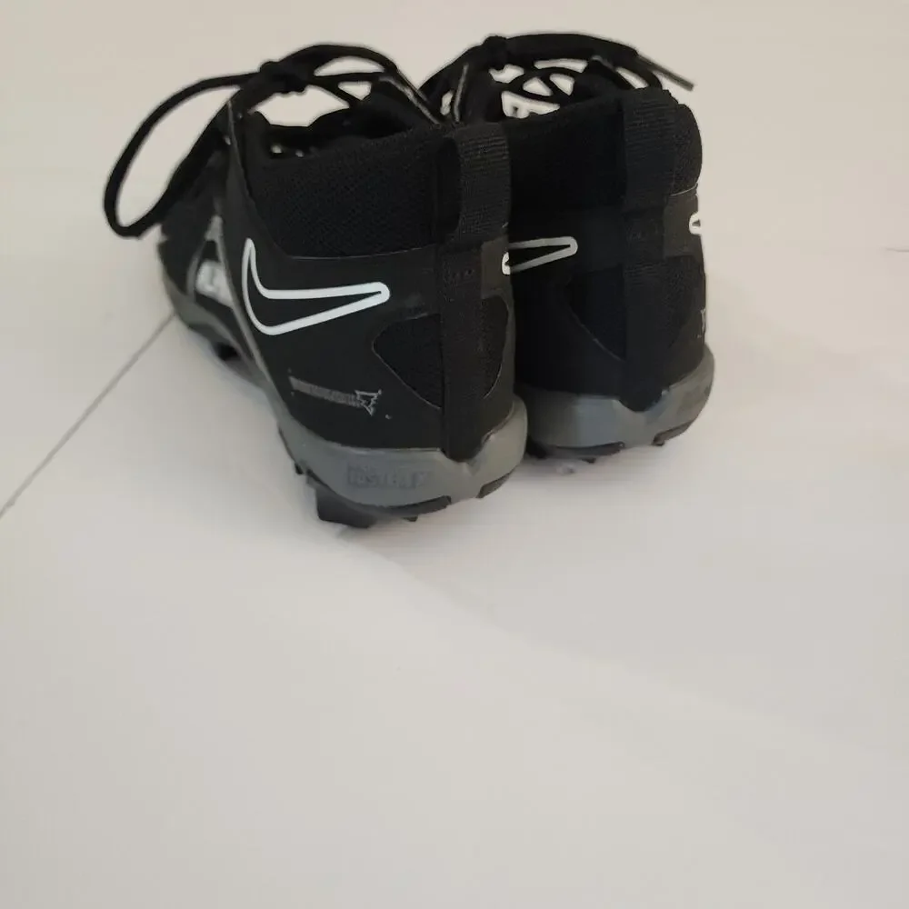 Nike Alpha Menace 3 Shark Football Cleats Sz‎ 5 Youth Black/White